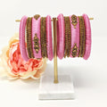 Pink Silk Thread Bangle Set image 0