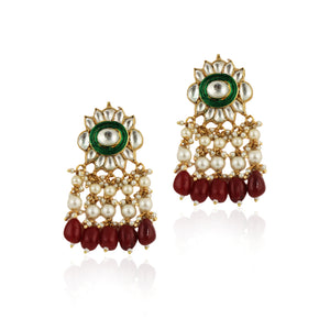 Red And Green Beaded Necklace Set image 4