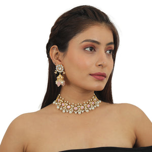 Light Pink Chokers Necklace Set image 4