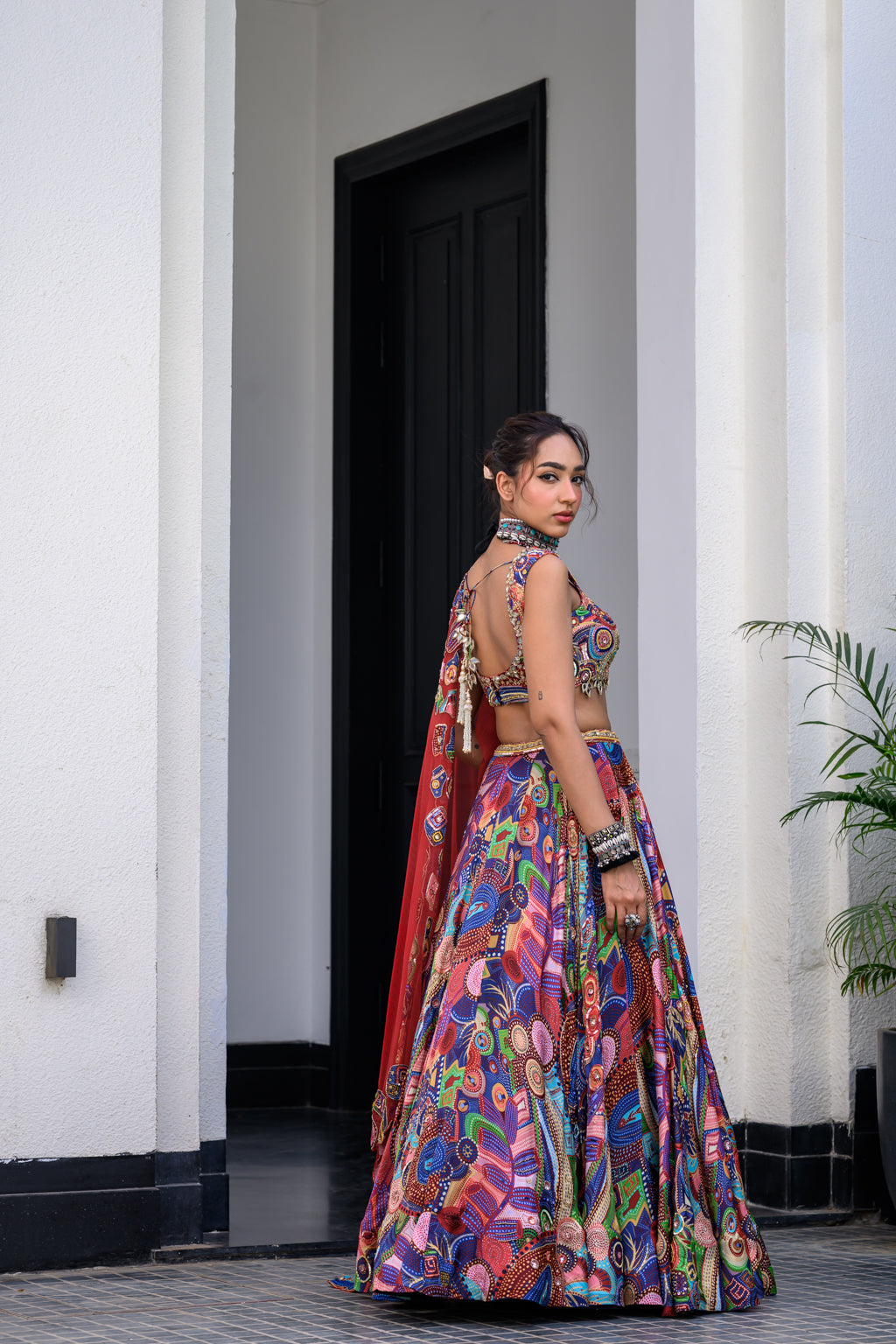 Iris Highlighted Lehenga Paidawn With Highlighted Blouse And Highlighted Applique Dupatta image 2