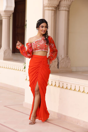 Gathered Drape Skirt Set image 7