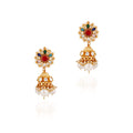 Gold Plated Navratna Stone Earrings image 0
