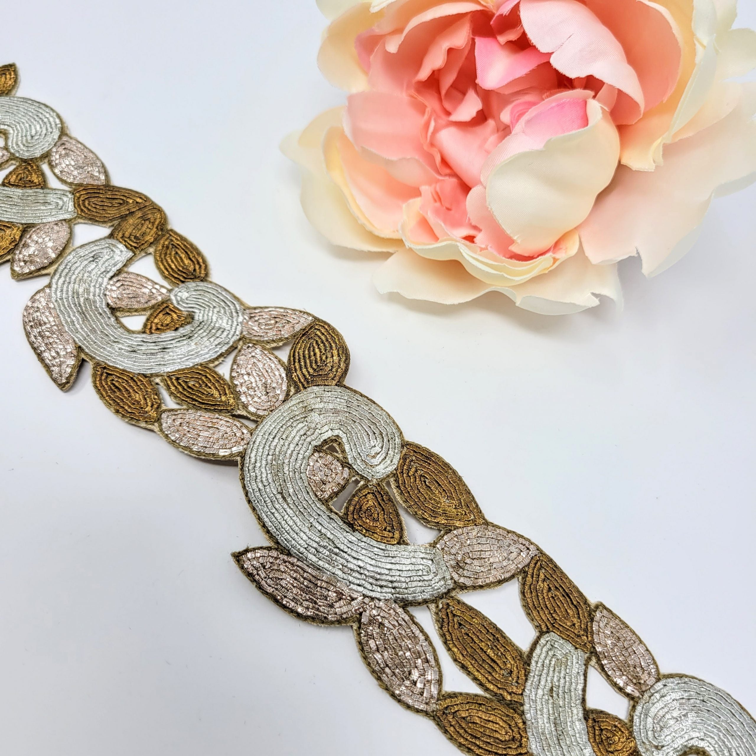 Beige Embroidered Belt image 2