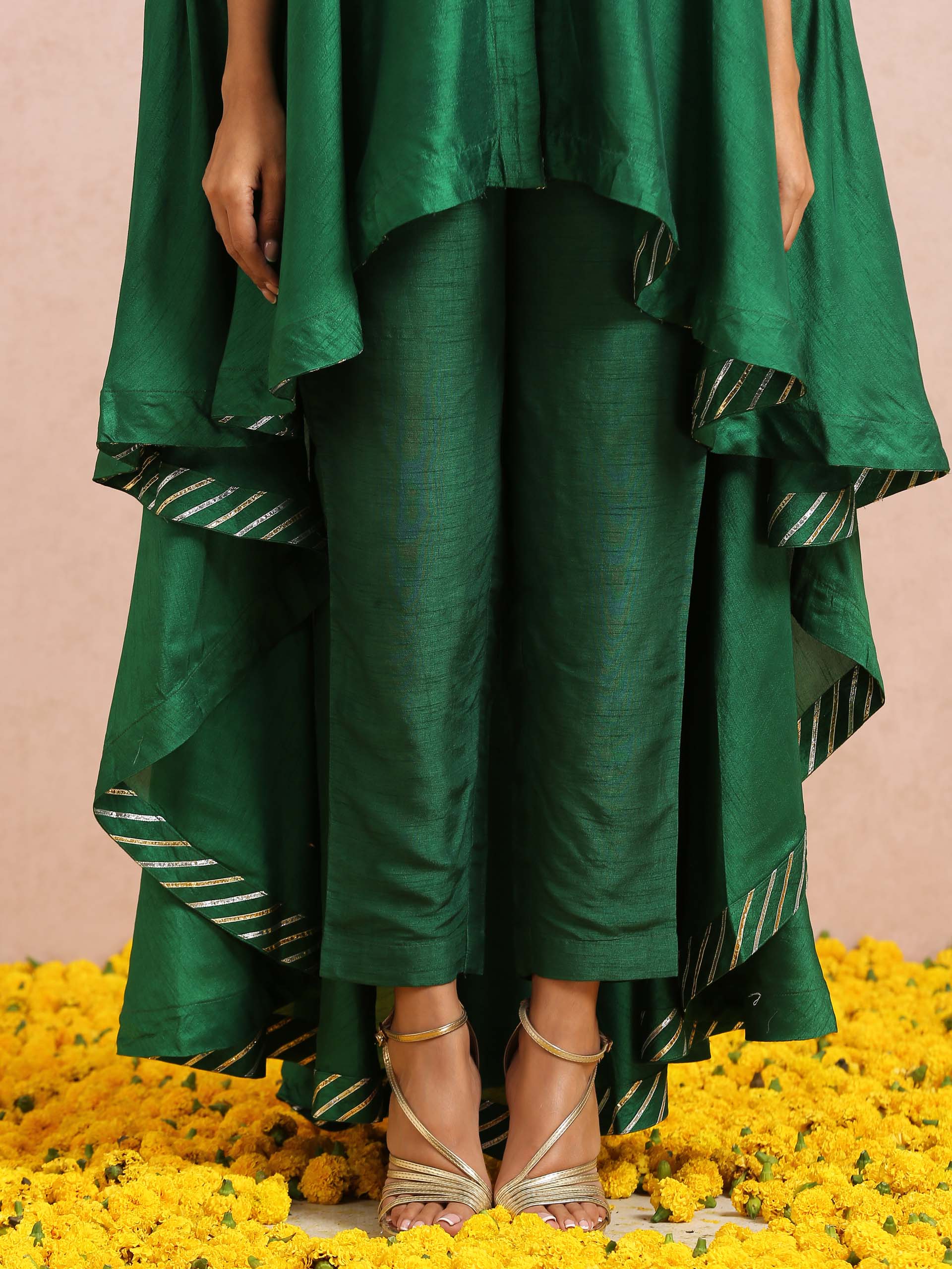 Emerald Green Embroidered Co-Ord Set image 6