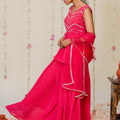 Fuchsia Pink Mirror Sharara Set image 0