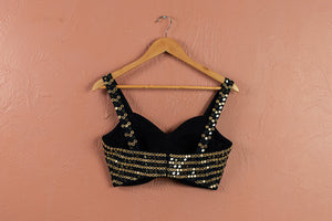 Ivory Midnight Blue Majesty Sharara Set image 1