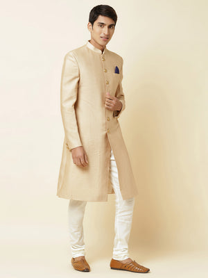 Beige Sherwani Set image 3