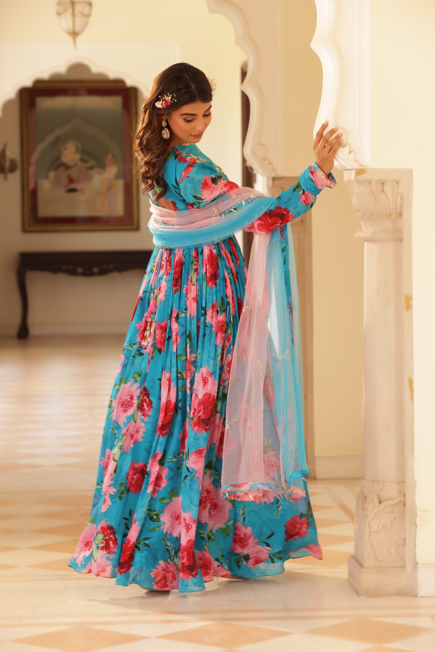 Floral Printed Anarkali image 19