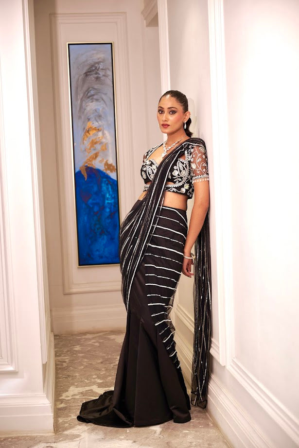 Lana Fishtail Lehenga Saree Set image 0
