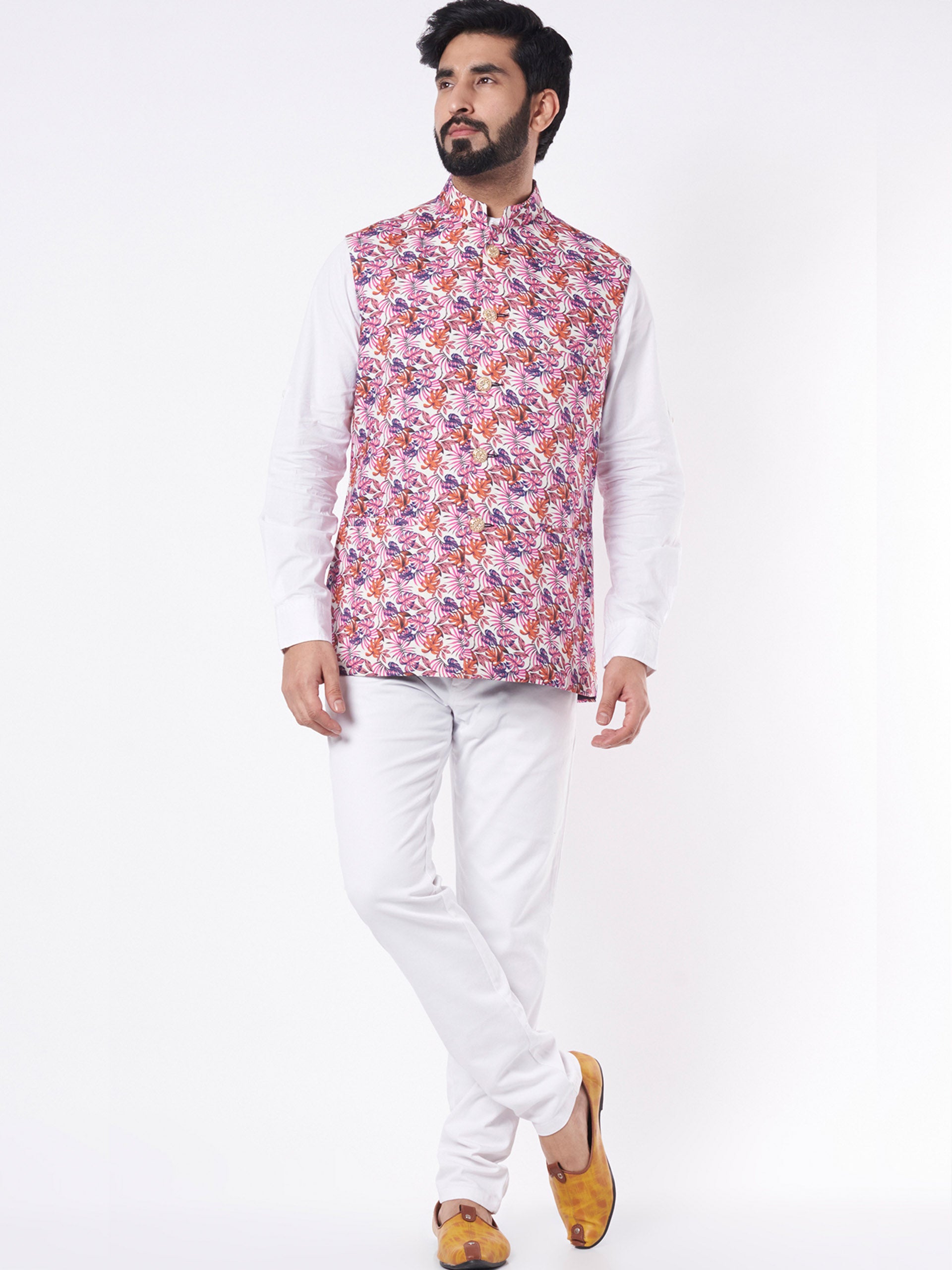 Mauve Floral Bundi Jacket - XL image