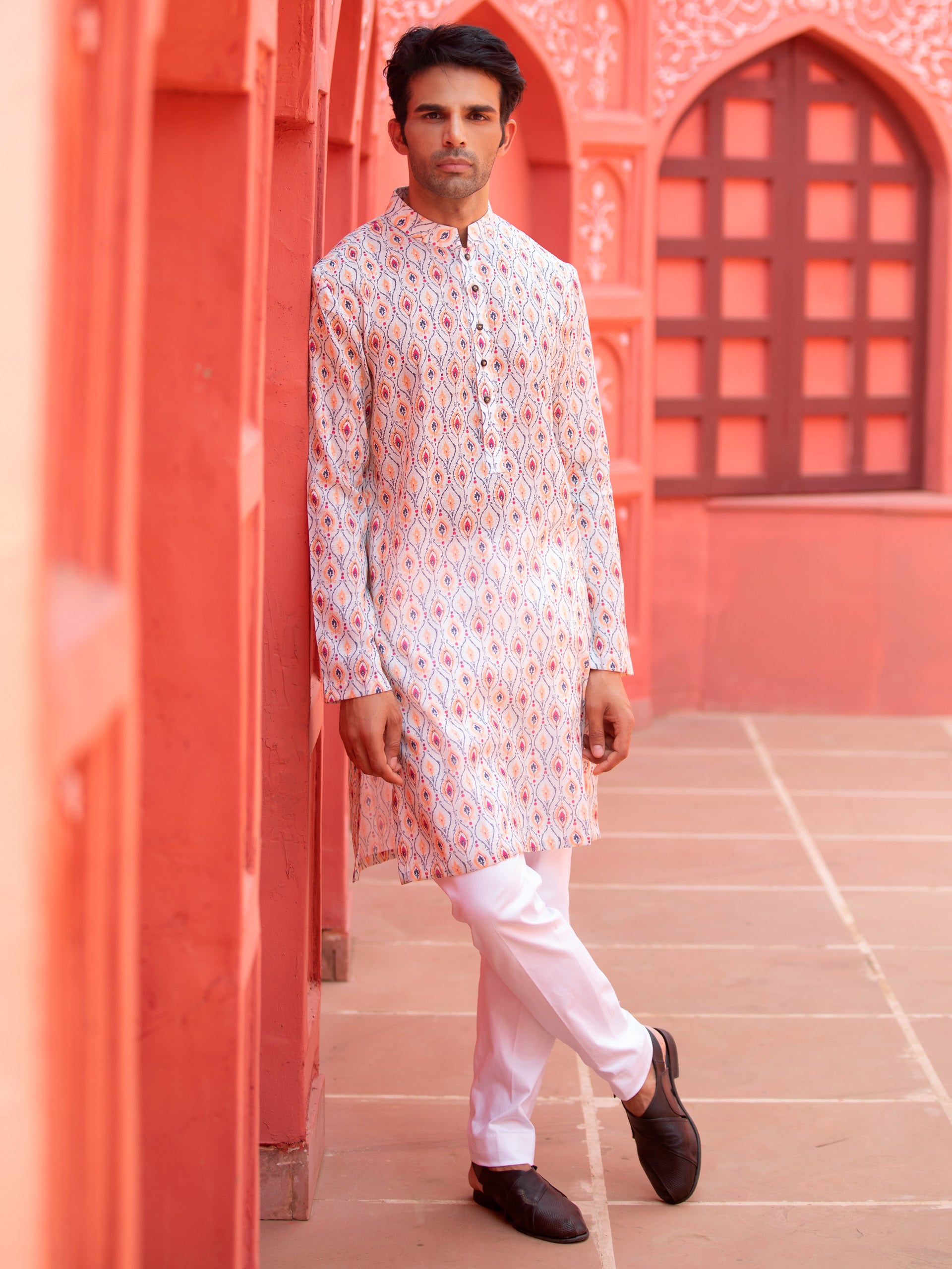 Geometric Print Kurta Set image 0