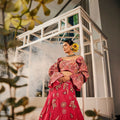 Pink Heavy Blouse Lehenga Set image 0