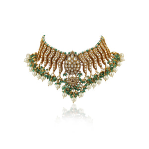 22KT Gold Plated Festive Necklace Set image 3