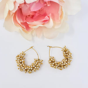 Mini Pearl Hoop Earrings image 1