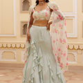 Fish Cut Skirt With Ruffle Details image 0