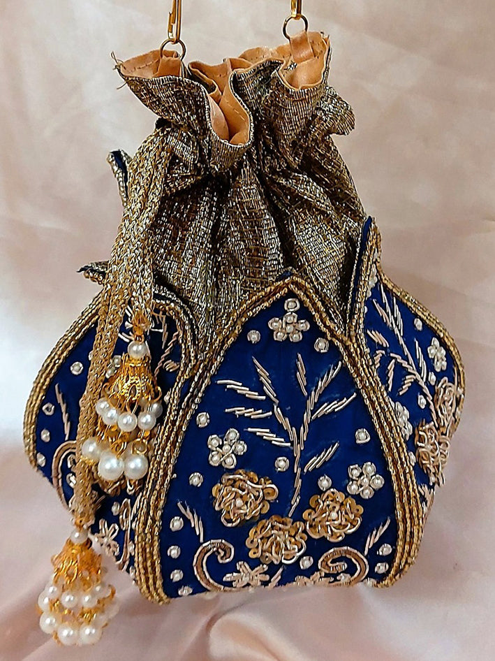 Navy Blue Potli Bag image 0