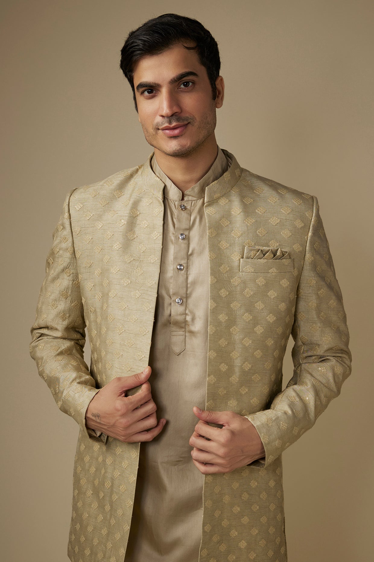 Champagne Gold Indo Western Set (Copy) image 1