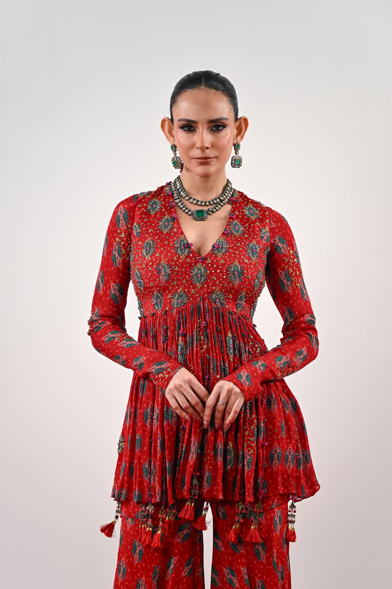 SCARLET ANARKALI SET image 4