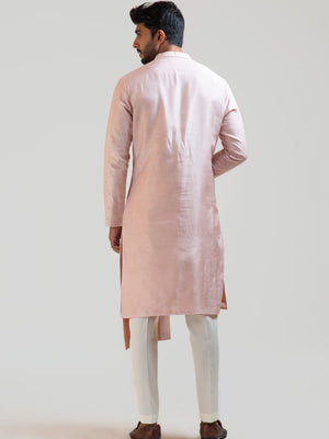 Onion Pink Mirror Nehru Kurta Set image 3