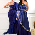 Sehar Navy Amber Cape Sharara Set image 0