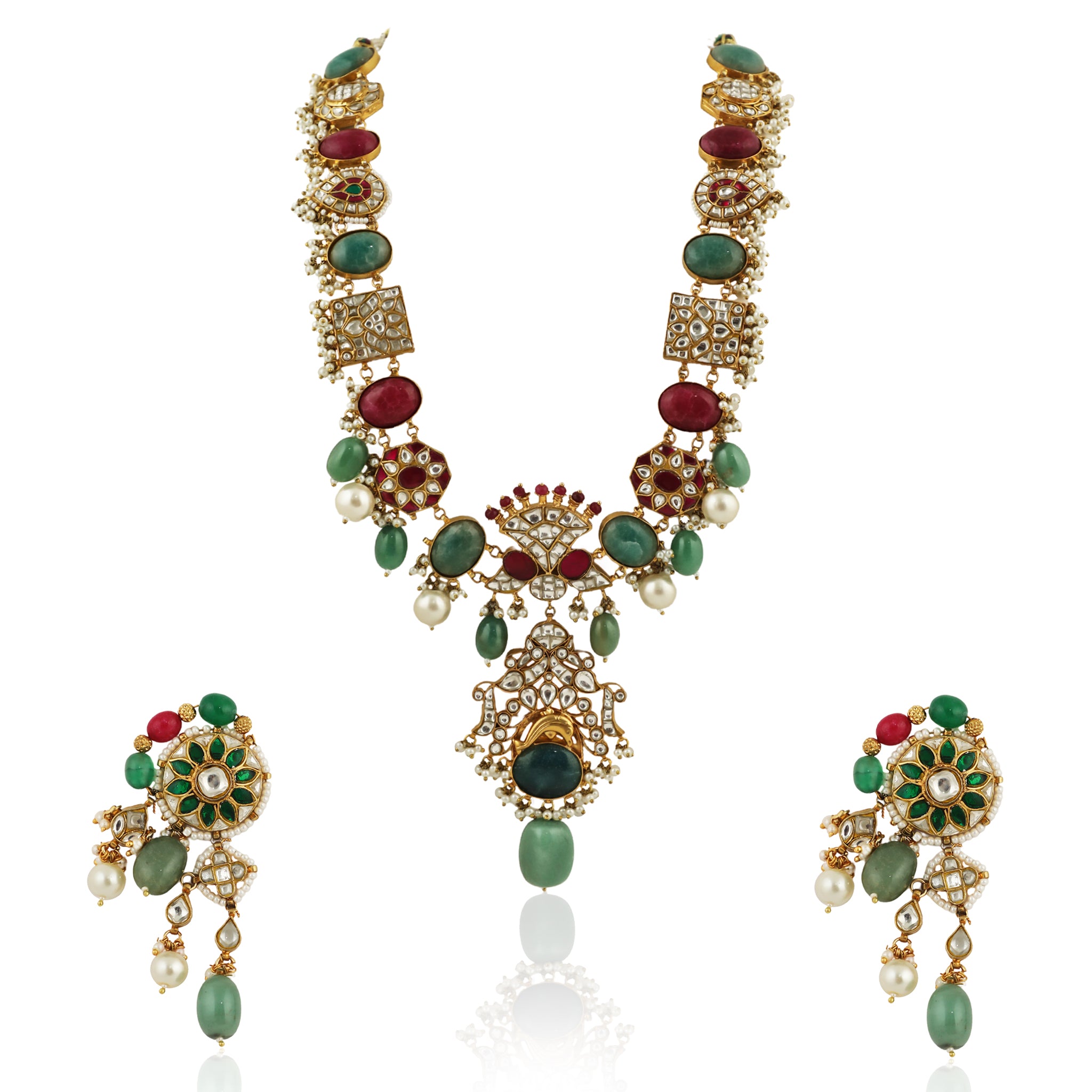 Multicoloured Long Necklace Set image 1