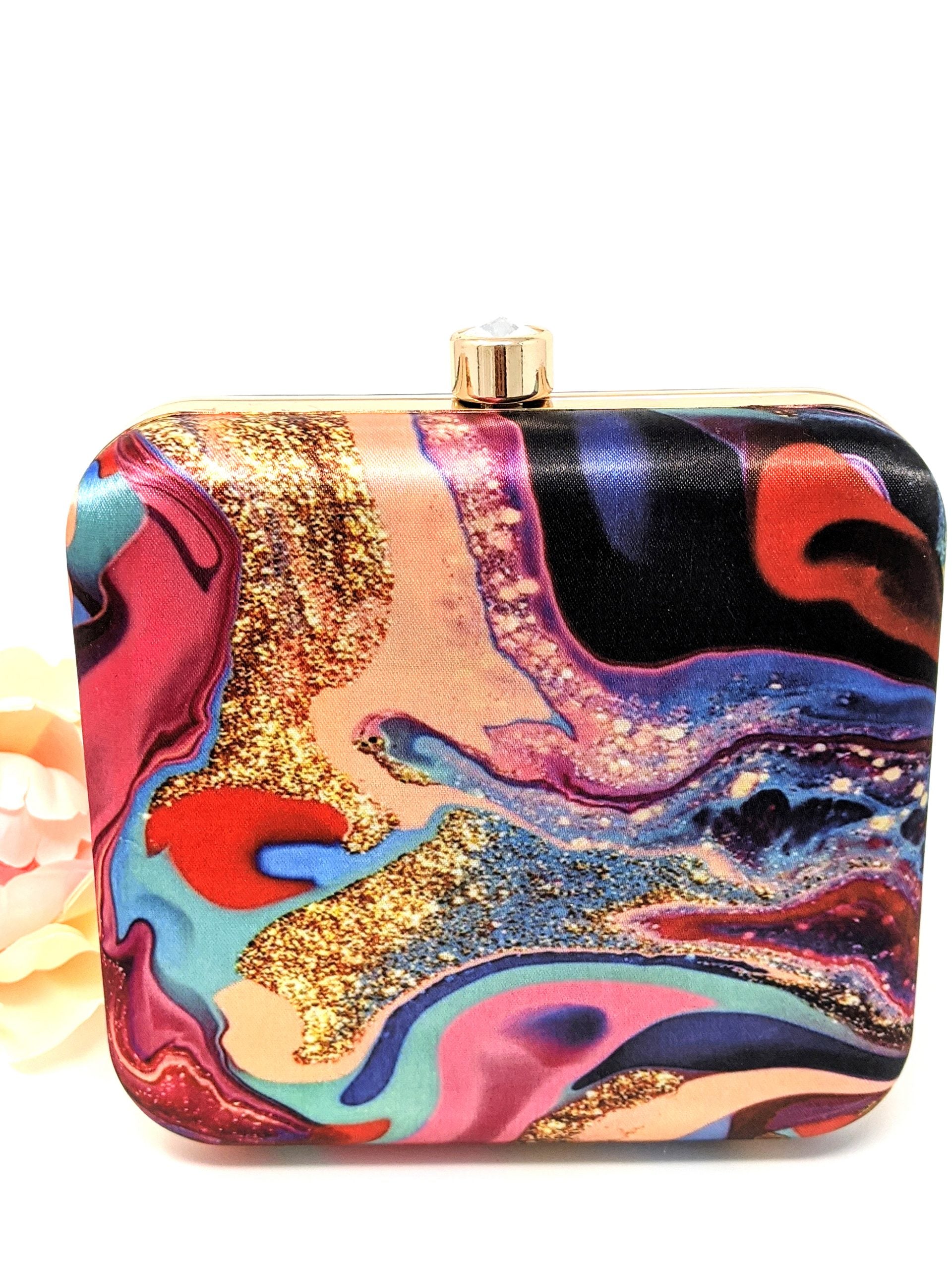 Rainbow Gradient Printed Clutch image 0