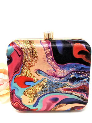 Rainbow Gradient Printed Clutch image 0