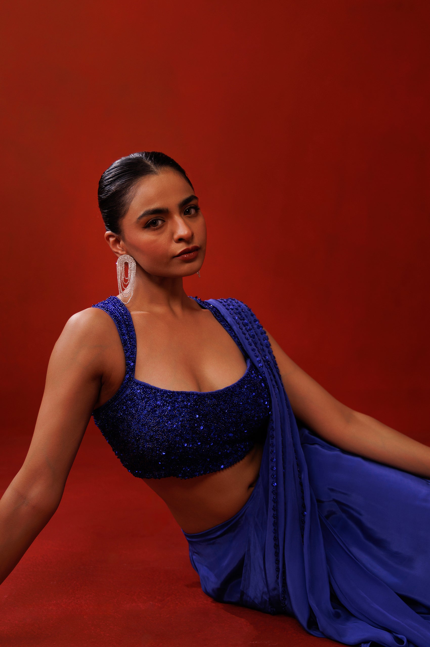 Saphire Slit Saree image 6