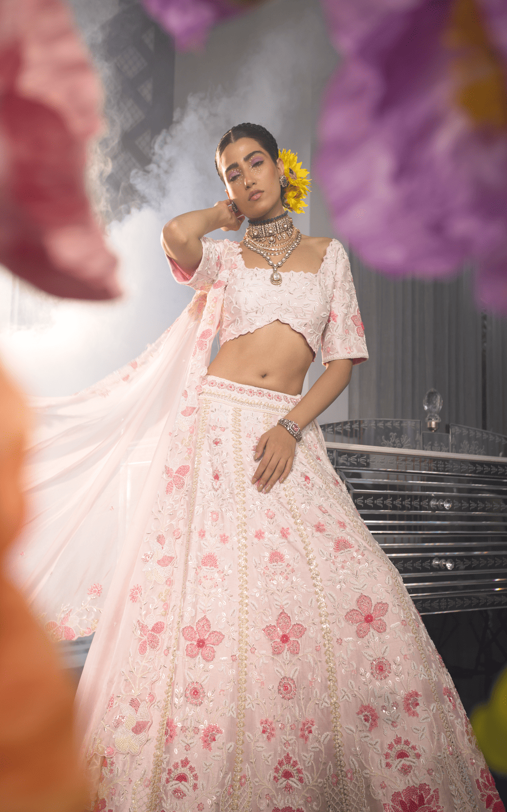 Baby Pink Sammy Lehenga Set image 2