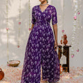 Purple Pine Print Jumpsuit image 0