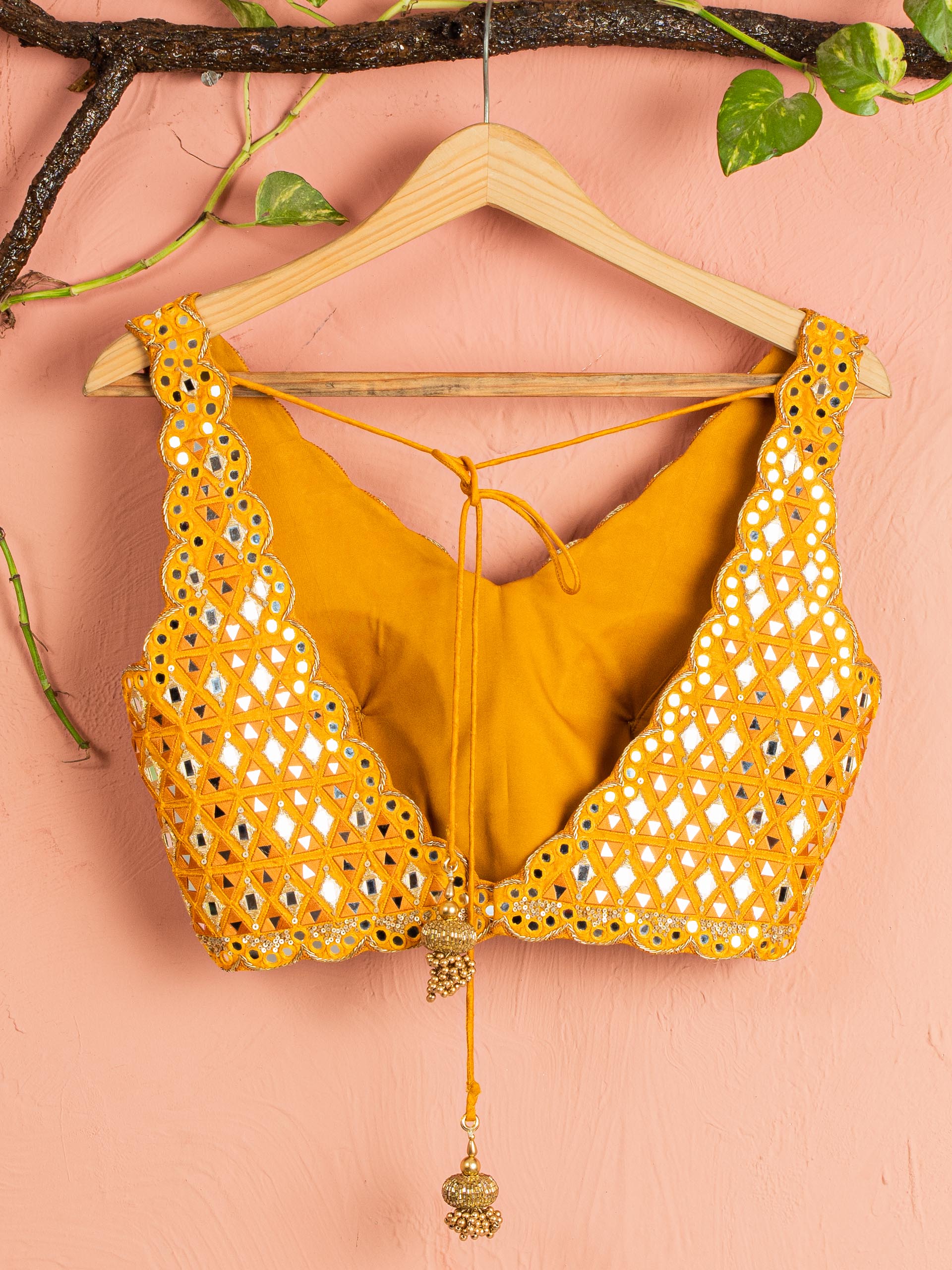 Honey Yellow Floral Lehenga Set image 2