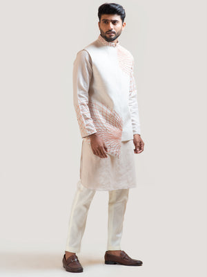 Asymmetric Thread Nehru Jacket image 2