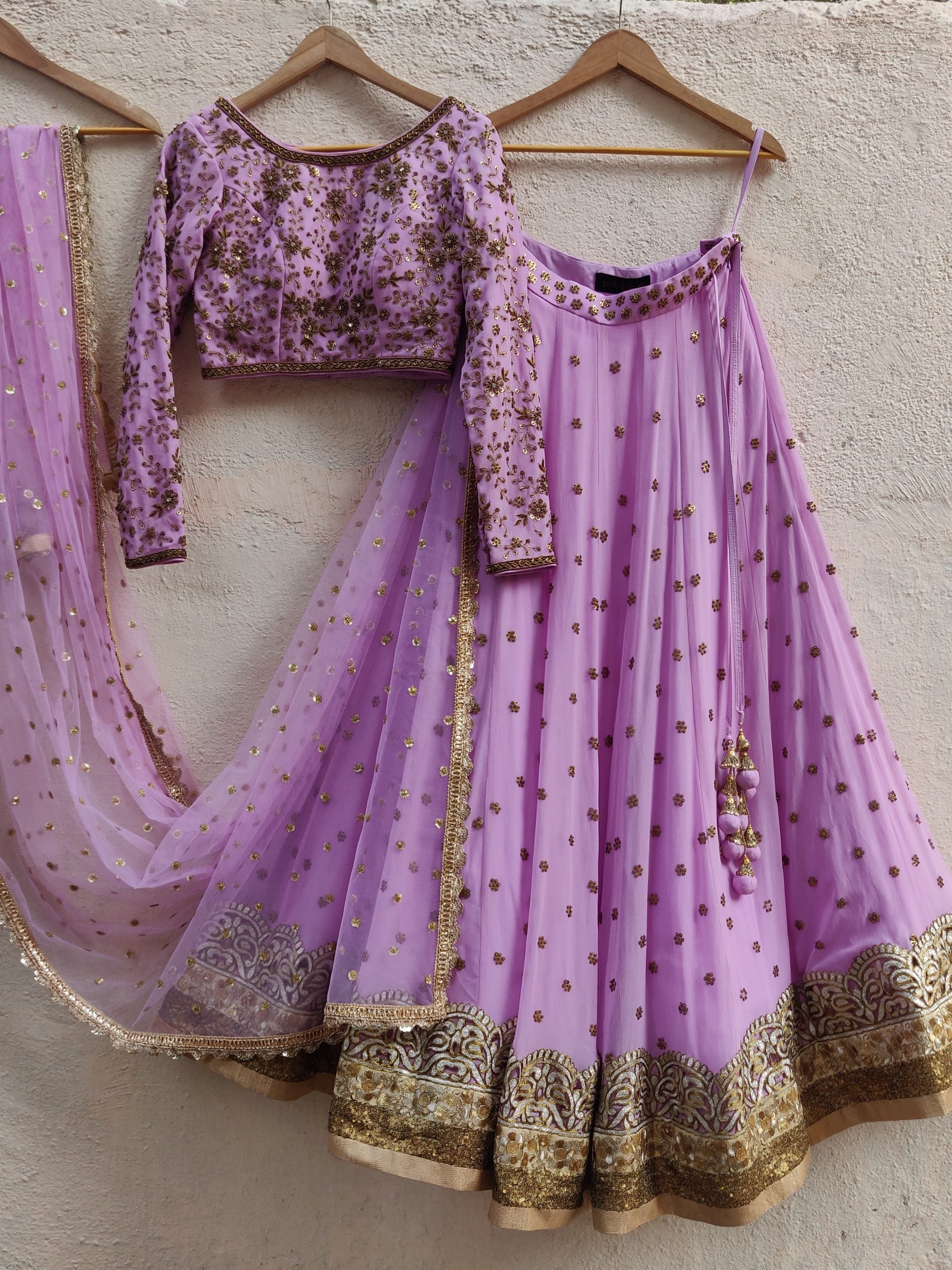 Lavender Sharmily Lehenga - Custom image