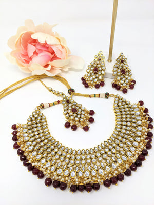 Jia Necklace Set - Ruby Red image