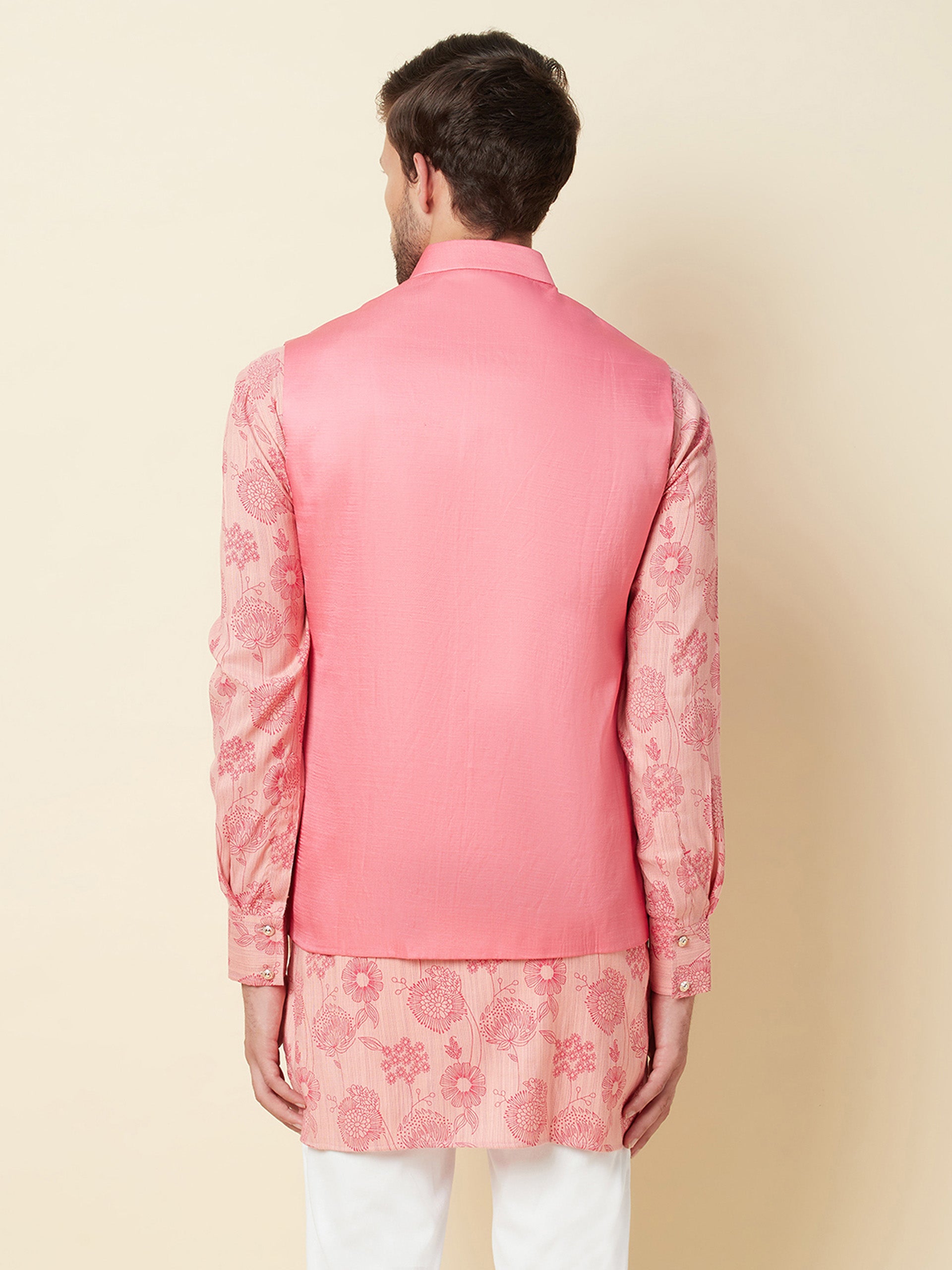Pink Floral Kurta Set image 2