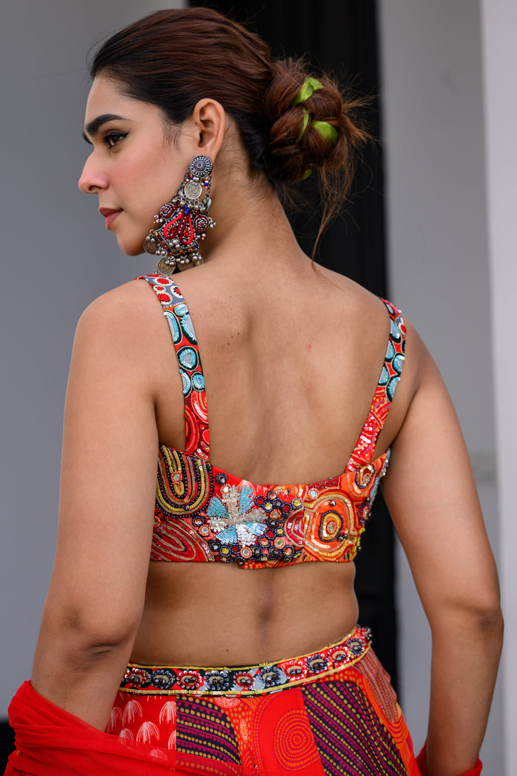 Dawn Highlighted Lehenga Paidawn With Highlighted Blouse And Highlighted Applique Dupatta image 3