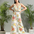 Ivory Handpainted Jumpsuit image 0