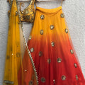Mango-Orange Ombre Lehenga image 0