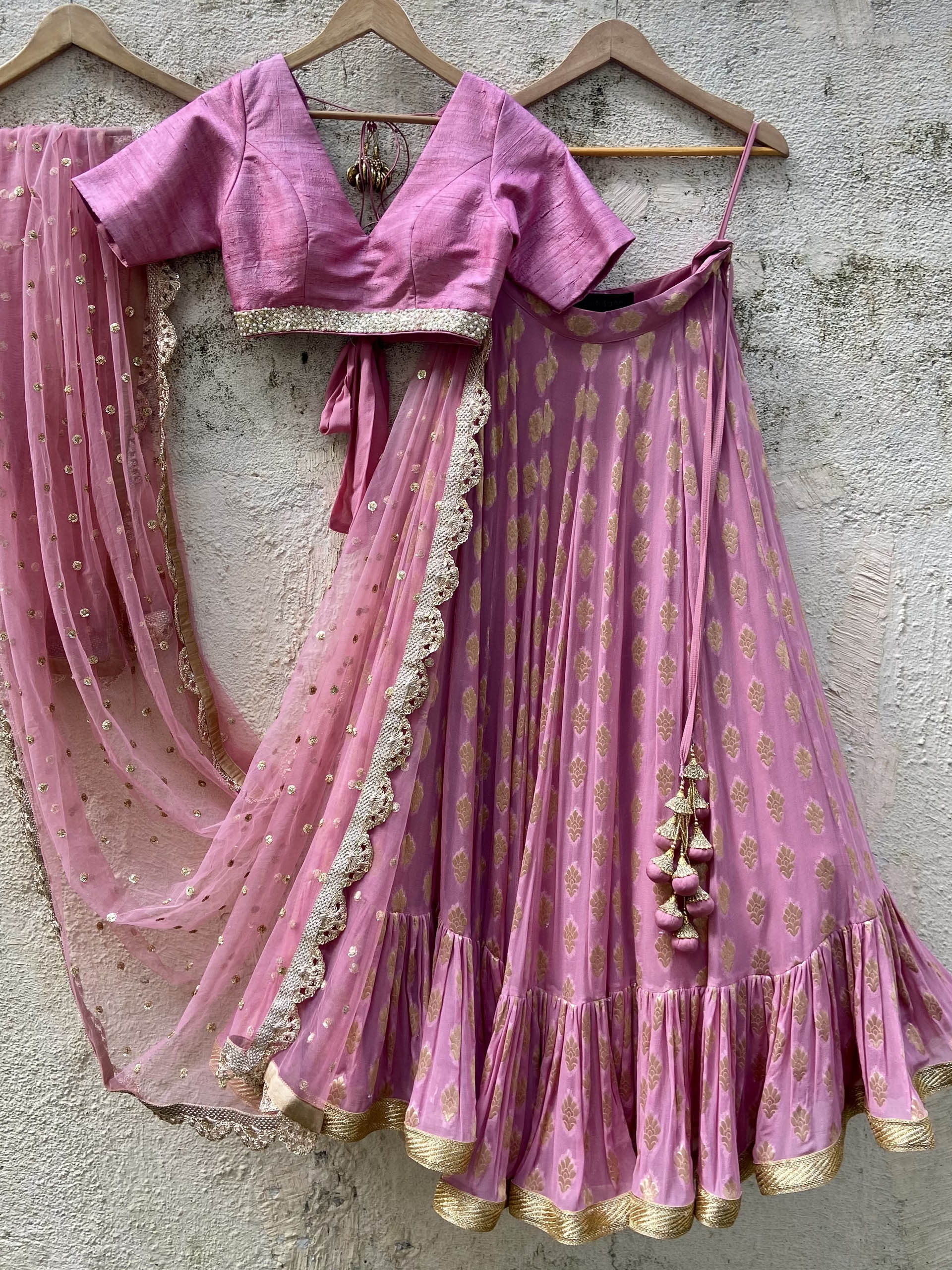 Rose Pink Lehenga Set - XL image