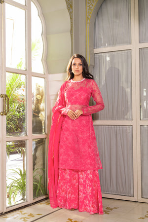 Light Pink Georgette Kurta Set - S image