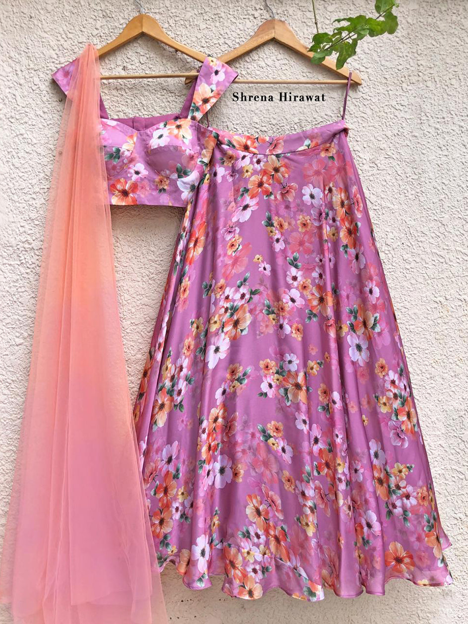 Zephyr Set With Ombre Tulle Dupatta - M image
