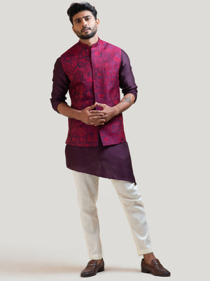 Purple Palace Nehru Kurta Set - XL image