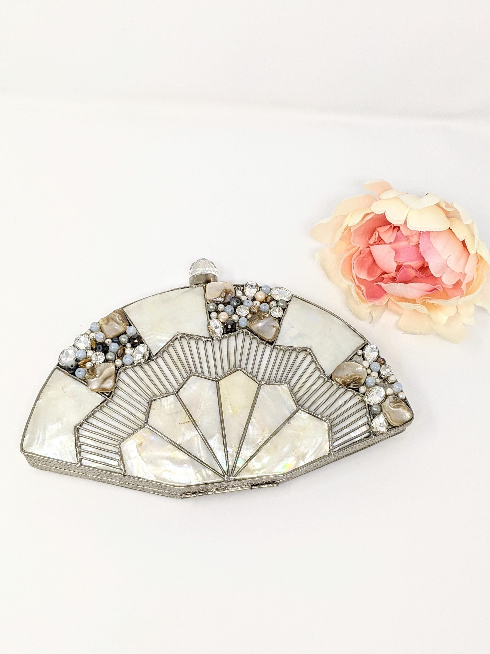 Fan Mother of Pearl Clutch image 1