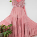 Dusty Pink Layered Mirror Sharara Set image 0