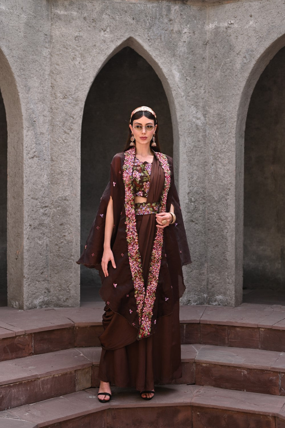 Coffee Palazzo Drape Set image 3