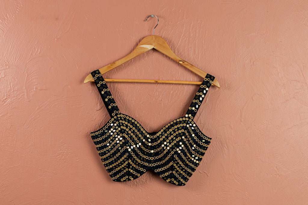 Ivory Midnight Blue Majesty Sharara Set image 2