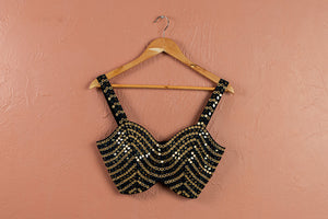 Ivory Midnight Blue Majesty Sharara Set image 2