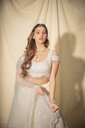 Offwhite Glam Lehenga Set image 2