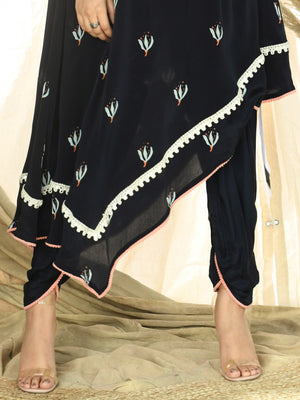 Midnight Motif Kurta and Dhoti Set image 2