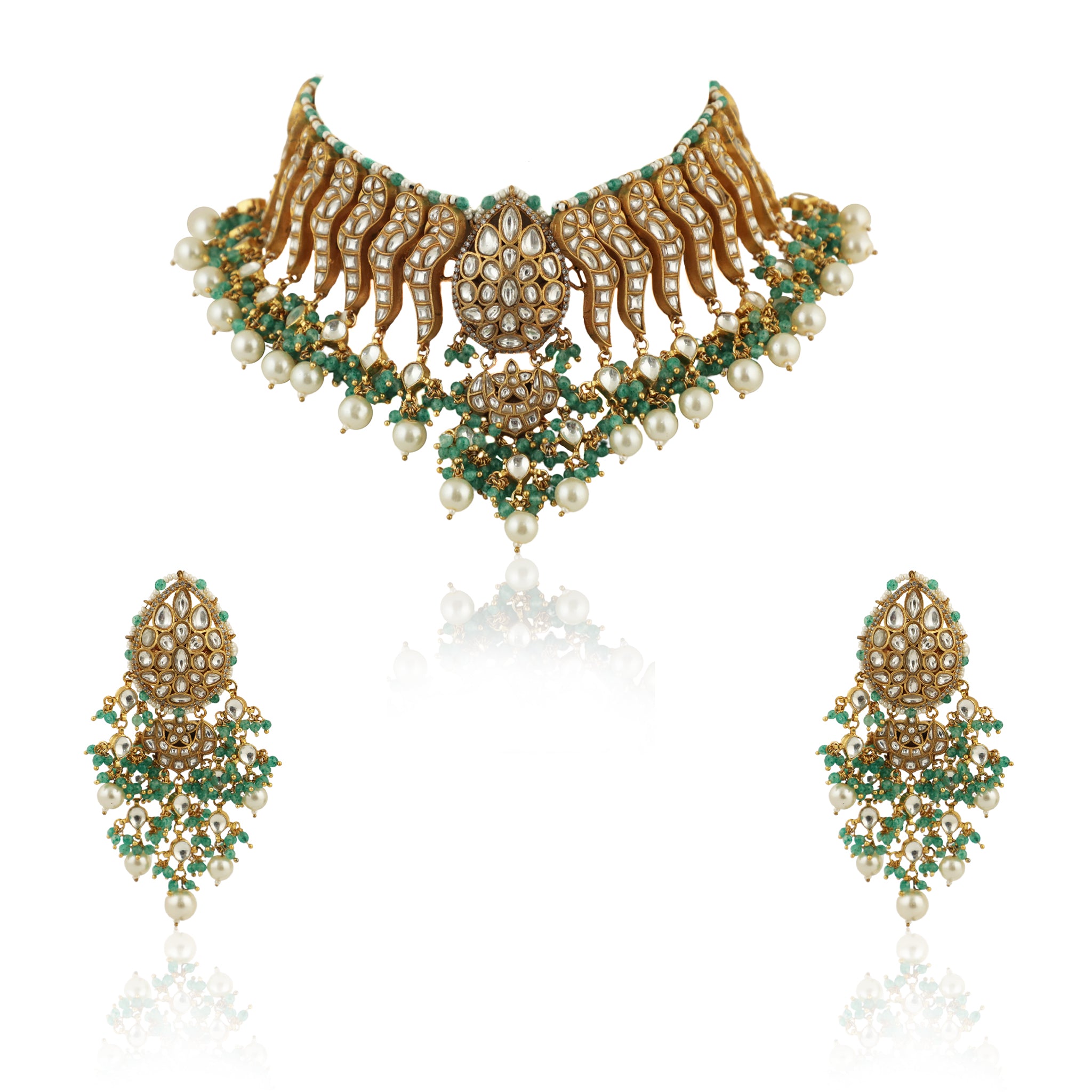 22KT Gold Plated Festive Necklace Set image 6
